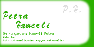 petra hamerli business card